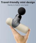 Morelax Mini Massage Gun Portable Deep Tissue Muscle Percussion Massager, Electric Handheld Sport Massager with 6 Massage Heads 4 Speed, Best Gift (Almond)