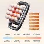 Zpptt Massage Guns Deep Tissue, Neck Massager with 16 Heads, 16-Head Massage Gun Set for Deep Tissue and Back, Shoulders, Legs, Pain Relief