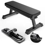 Foldable Flat Bench for Weight Training & Abs