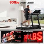 UMAY Folding Treadmill with Pulse Sensors and 3.0 HP