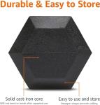 Amazon Basics Rubber Hex Dumbbell Hand Weight, 20 Pounds, Single, Black