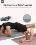 KEEP Non-Slip Large Yoga Mat,Extra Long and Wide Exercise & Fitness Mat( 72"Lx32"Wx7mm Thick) with Free Carrying Strap,Professional TPE Workout Mat for All Types of Yoga, 7mm, Pale Green