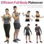 RENRANRING Figure 8 Fitness Resistance Bands with Handles - Exercise Tube Band Set of 3 for Arm and Shoulder Stretch, Rope 8 Word Elastic for Women and Men