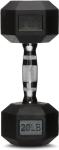 Amazon Basics Rubber Hex Dumbbell Hand Weight, 20 Pounds, Single, Black