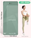 KEEP Non-Slip Large Yoga Mat,Extra Long and Wide Exercise & Fitness Mat( 72"Lx32"Wx7mm Thick) with Free Carrying Strap,Professional TPE Workout Mat for All Types of Yoga, 7mm, Pale Green