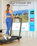 Rayspace Walking Pad Treadmill with 10% Incline & Handle Bar, 3.5HP Portable Treadmill for Home Small, Under Desk Compact Walking Pad 300+lb Capacity, Shock Absorption, 0.6-6mph, Remote, Smart App