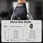 JOBGAIN Workout Gloves for Women and Men, Breathable Weight Lifting Gloves, Grip & Shock Absorption, Full Palm Protection, for Gym Exercise, Fitness, Training & Cycling, Black, Size L