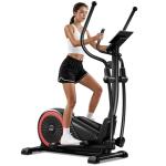 UMAY Elliptical Exercise Machine with 15.5" Stride & Heart Rate Grips, Silent Magnetic Elliptical Trainer for Home with 16 Levels Resistance and LCD Monitor, 350LBS Weight Capacity