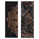 Gaiam Yoga Mat Premium Print Reversible Extra Thick Non Slip Exercise & Fitness Mat for All Types of Yoga, Pilates & Floor Workouts, 6mm, Marbled Bronze Medallion
