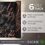 Gaiam Yoga Mat Premium Print Reversible Extra Thick Non Slip Exercise & Fitness Mat for All Types of Yoga, Pilates & Floor Workouts, 6mm, Marbled Bronze Medallion