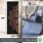 Gaiam Yoga Mat Premium Print Reversible Extra Thick Non Slip Exercise & Fitness Mat for All Types of Yoga, Pilates & Floor Workouts, 6mm, Marbled Bronze Medallion