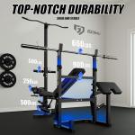 Goimu Z3 Olympic Weight Bench Set with Leg Extension and Leg Curl, 9 in 1 Workout Bench Set with Preacher Curl Pad and LAT Pulldown, Multi-Function Strength Training Bench Press Set for Home Gym