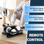 Under Desk Elliptical Machine, Eliptical Leg Exerciser As Seen On TV with Remote,12 Speed Levels for Whole Family,Forward & Reverse Direction, Auto & Manual Mode, Quiet Portable Machine, Home & Office
