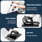 Under Desk Elliptical Machine, Eliptical Leg Exerciser As Seen On TV with Remote,12 Speed Levels for Whole Family,Forward & Reverse Direction, Auto & Manual Mode, Quiet Portable Machine, Home & Office