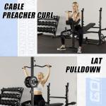 Goimu Z3 Olympic Weight Bench Set with Leg Extension and Leg Curl, 9 in 1 Workout Bench Set with Preacher Curl Pad and LAT Pulldown, Multi-Function Strength Training Bench Press Set for Home Gym