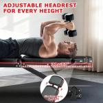 XDDIAS Workout Bench, Weight Bench with Leg Extension and Leg Curl, Preacher Curl Bench with Extended Headrest, Adjustable Incline Decline Flat Bench for Home Gym, 900LBS