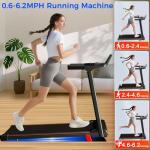 Treadmill with 8% Incline, Walking Pad Treadmill with Handle Bar, Portable Folding Treadmills for Running and Walking, 3.0HP Brushless Motorized, 5 Layers Shock-Absorbing