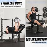 Goimu Z3 Olympic Weight Bench Set with Leg Extension and Leg Curl, 9 in 1 Workout Bench Set with Preacher Curl Pad and LAT Pulldown, Multi-Function Strength Training Bench Press Set for Home Gym