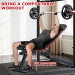 XDDIAS Workout Bench, Weight Bench with Leg Extension and Leg Curl, Preacher Curl Bench with Extended Headrest, Adjustable Incline Decline Flat Bench for Home Gym, 900LBS