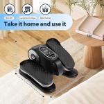 Under Desk Elliptical Machine, Eliptical Leg Exerciser As Seen On TV with Remote,12 Speed Levels for Whole Family,Forward & Reverse Direction, Auto & Manual Mode, Quiet Portable Machine, Home & Office