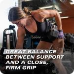 Power Gloves 3.0 - Durable Half Finger Weightlifting Gloves with Adjustable Wrist Closure, Breathable Leather Palm, Women's