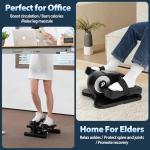 Under Desk Elliptical Machine, Eliptical Leg Exerciser As Seen On TV with Remote,12 Speed Levels for Whole Family,Forward & Reverse Direction, Auto & Manual Mode, Quiet Portable Machine, Home & Office