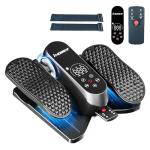 Under Desk Elliptical Machine, Leg Exercise Machine with Monitor, Remote Control and 12 Adjustable Speeds Quiet Ellipse Leg Exerciser for Seniors, Electric Seated Pedal Exerciser for Home Office