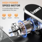 Under Desk Elliptical Machine, Leg Exercise Machine with Monitor, Remote Control and 12 Adjustable Speeds Quiet Ellipse Leg Exerciser for Seniors, Electric Seated Pedal Exerciser for Home Office