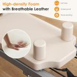 SogesPower Pilates Reformer Machine for Home Gym Workout, Foldable Pilates Equipment with High Strength Elastic Cords&Springs, Up to 400lbs Weight Capacity,Beige 79"