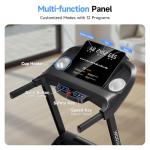 Treadmills for Home with Incline, Auto Foldable Running Treadmills, 8.0 MPH Walking Pad Treadmill with Bluetooth, 300 lbs Weight Capacity Quiet