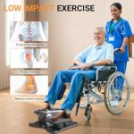 Under Desk Elliptical Machine, Leg Exercise Machine with Monitor, Remote Control and 12 Adjustable Speeds Quiet Ellipse Leg Exerciser for Seniors, Electric Seated Pedal Exerciser for Home Office