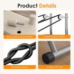 SogesPower Pilates Reformer Machine for Home Gym Workout, Foldable Pilates Equipment with High Strength Elastic Cords&Springs, Up to 400lbs Weight Capacity,Beige 79"