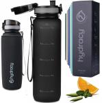 Hydracy Water Bottle with Time Marker -Large 32 oz BPA Free Water Bottle & No Sweat Sleeve -Leak Proof Gym Bottle with Fruit Infuser Strainer & Times to Drink -Ideal for Fitness Sports & Outdoors
