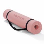 YOTTOY Yoga Mat，Extra Thick Yoga Mat (1/2inch),Professional TPE Exercise Mat,Non-Slip Workout Mat for Yoga, Pilates, Fitness, Barefoot Workouts, Home Gym Studio with Strap