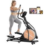 FEIERDUN Elliptical Machine,Total Body Fitness Cross Trainer for Home Use, Cardio Training Elliptical Trainers with Hyper-Quiet Electromagnetic Front Driving System, 20IN Stride, 32 Resistance Levels