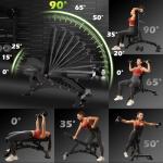 BODYRHYTHM Commercial-grade Weighted Bench, 1300LBS Weight Capacity Strength Training Bench, Heavy-duty Adjustable Workout Bench for Garage and Home Gym Workouts, Weight Lifting, and Bench Press. (Black)