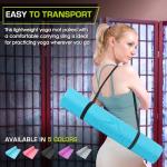ProsourceFit Original Yoga Exercise Mat ¼” (6mm) Thick for Comfort and Stability with Carrying Straps, Non Slip –Multiple Colors