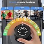 Recumbent Exercise Bike, Recumbent Stationary Bike for Home, Recumbent Bike with 400LB Weight Capacity Whisper-Quiet 16 Levels Magnetic Resistance Heart Rate and Multi-Function LCD Comfortable Seat