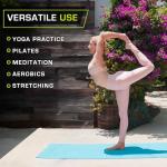 ProsourceFit Original Yoga Exercise Mat ¼” (6mm) Thick for Comfort and Stability with Carrying Straps, Non Slip –Multiple Colors