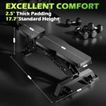 BODYRHYTHM Commercial-grade Weighted Bench, 1300LBS Weight Capacity Strength Training Bench, Heavy-duty Adjustable Workout Bench for Garage and Home Gym Workouts, Weight Lifting, and Bench Press. (Black)