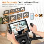 FEIERDUN Elliptical Machine,Total Body Fitness Cross Trainer for Home Use, Cardio Training Elliptical Trainers with Hyper-Quiet Electromagnetic Front Driving System, 20IN Stride, 32 Resistance Levels