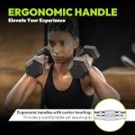 Hex Dumbbell Rubber Encased Strength Training Dumbbells, Hand Weight For Workout & Exercise/Pair of 7.5LB