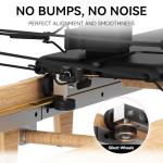Wooden Foldable Pilates Reformer Machine, Quick-Assembly Studio Grade Pilates Reformer for Home and Gym, Pilates Equipment with Adjustable Resistance, Jump Board and Accessories