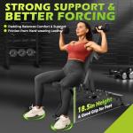 BODYRHYTHM Commercial-grade Weighted Bench, 1300LBS Weight Capacity Strength Training Bench, Heavy-duty Adjustable Workout Bench for Garage and Home Gym Workouts, Weight Lifting, and Bench Press. (Black)