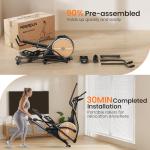 FEIERDUN Elliptical Machine,Total Body Fitness Cross Trainer for Home Use, Cardio Training Elliptical Trainers with Hyper-Quiet Electromagnetic Front Driving System, 20IN Stride, 32 Resistance Levels