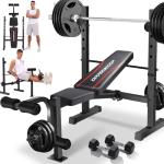 Adjustable Weight Bench Set with Squat Rack