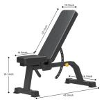 Adjustable Weight Bench for Home Fitness (Black)