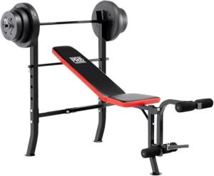 Marcy Pro Flat Weight Bench with 45.4kg Set