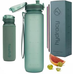 Hydracy 32 oz Time Marker Water Bottle