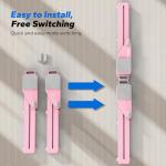 MERACH Pilates Board, Multifunctional Abdominal Plate, Detachable Ab Trainer Machine with Anti-Slip and Quiet Design, Portable Pilates Reformer for Core Workouts, Home Gym Equipment for Women (Pink)